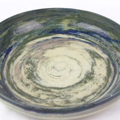 Agateware bowl. I use clay that I add stains to and throw using layers of white and coloured clay.