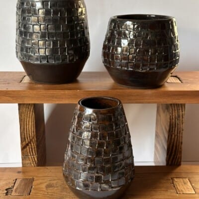 Black Clay patterned trio